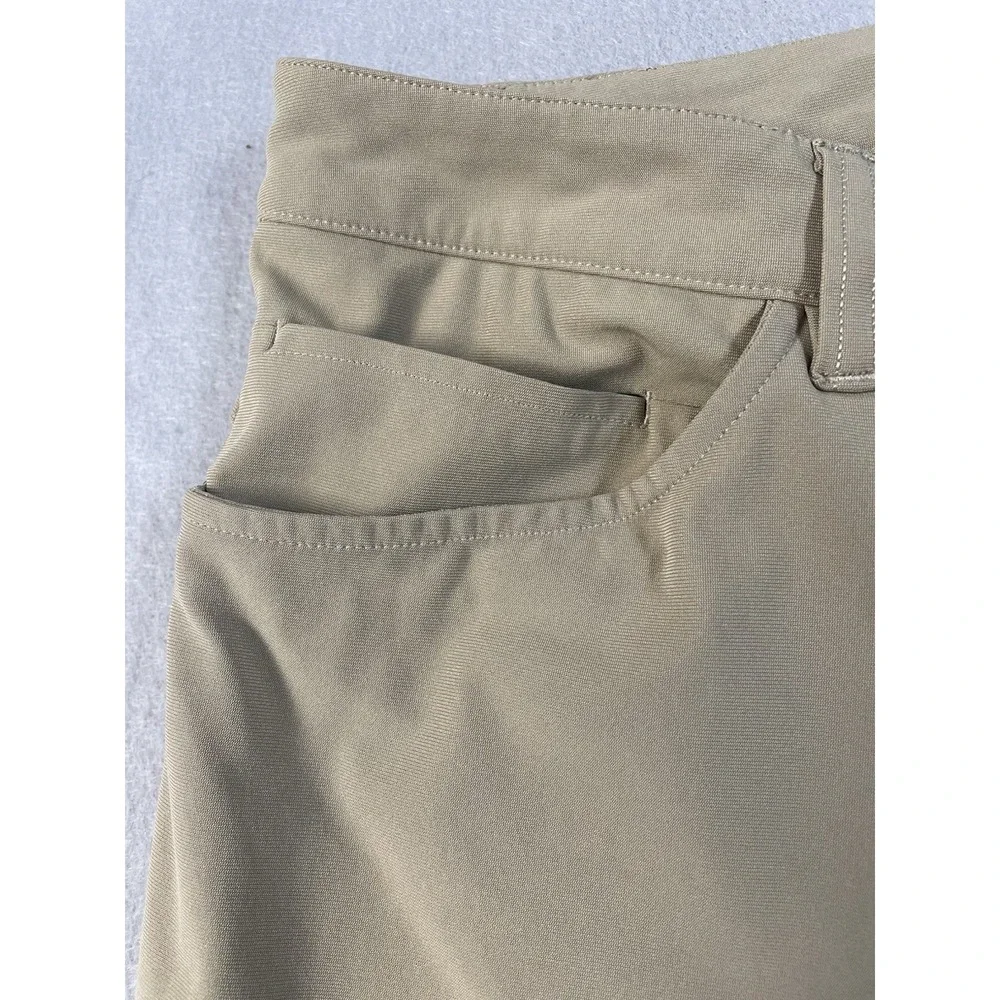 Lululemon Mens Tan Flat Front Pockets Straight Leg Chino Pants Size 31